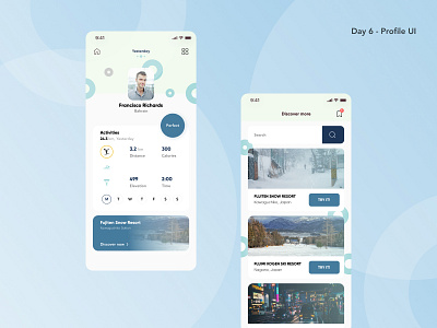 Profile UI - Day 6 @dailyui app icon innovation japan travel uichallenge uiux ux vector
