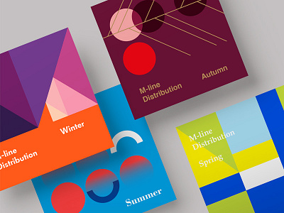 Booklet covers color graphic typography