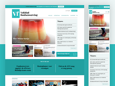 New Vakblad Fondsenwerving website charities client work cms crm css design fundraising homepage html magazine news procurios responsive site stories subscription template website