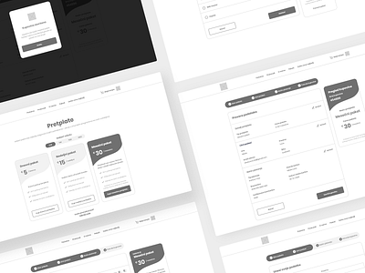 IPTV checkout desktop wireframes