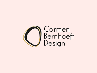 CB Design designer gold jewlery logo pink