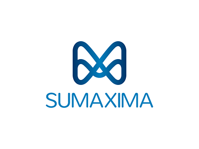 Sumaxima Logo blue insurance logo m monogram redesign