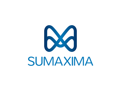 Sumaxima Logo blue insurance logo m monogram redesign
