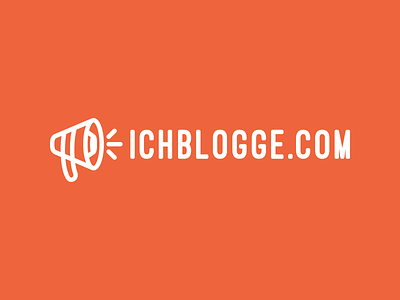 ICHBLOGGE.COM LOGO blog megaphone orange