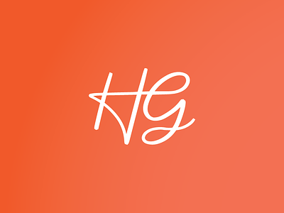 HG Logo design lettering logo logo design monogram orange