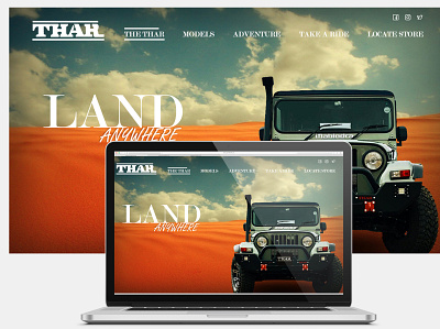 THAR SUV - Landing Web Page branding graphic design ui design web design