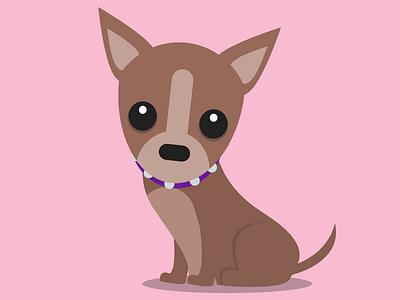 Chihuahua Warmup Sketch 2d dog flat illustration vector