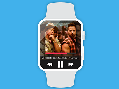 Daily UI challenge #009 Music Player dailyui iwatch smartwatch ui interface watch