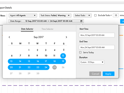 Date & Time Selector UI 100daysofui chartui dailyui date range date selector design filter design filterdesign filterui interfacedesign popup ui ux web