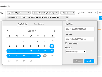 Date & Time Selector UI