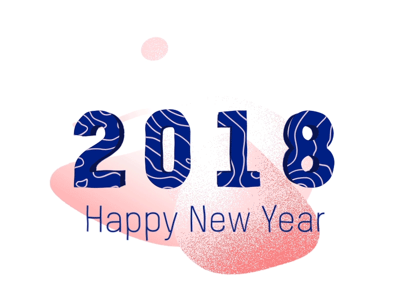 Happy New Year ! 2018 2d animation gif happy new year loop motion