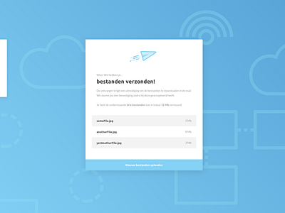 Your Files Have Been Sent app design flat typography ui ux website