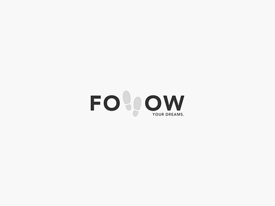 Follow logo design flat icon illustration lettering logo minimal type typography