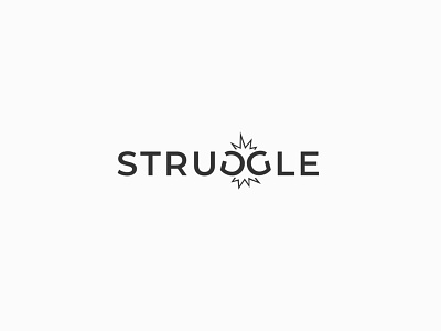 Struggle Shot minimal art text design typography wordplay