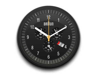 Clock braun clock icon