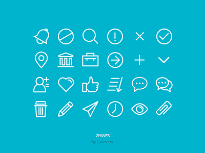 Icons for ZHIWEN icon line