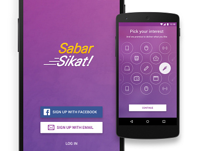 Sabar Sikat Mobile App mobile ui