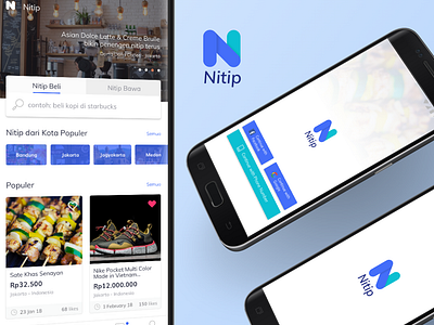 Nitip.id application mobile ui