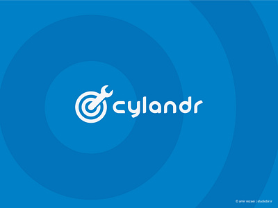 logo design for cylandr branding creative design icon logo logo design logos mark online repair sign target wrench