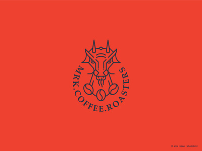 Logo Design MRK coffee roasters animal branding coffee creative design dragon icon logo logo design logos mark roaster sign