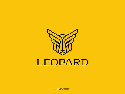 leopard logo design animal branding creative design leopard logo logo design logos mark sign wing