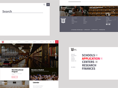 SANGU university web site redesign clean flat homepage landing page school university web website