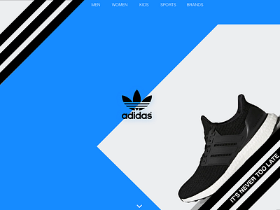 Web UI -Adidas design flat landing page minimal ui web website