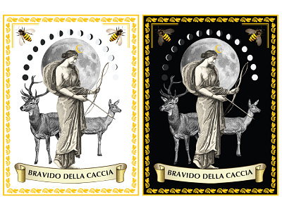 BRIVIDO DELLA CACCIA art brand identity buyargos illustraion perfumes
