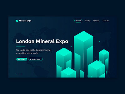 Mineral Expo isometric uidesign webdesign