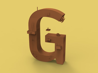 G 36daysoftype07 3d art branding design freelance minimal typogaphy