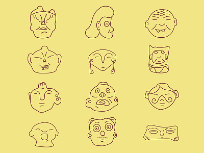 Iconografia Aborigen art brand iconos icons identidad indio inian originarios