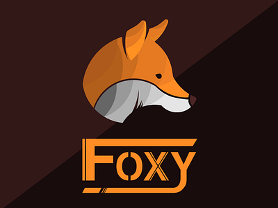 Foxy design flat fox illustrator logo