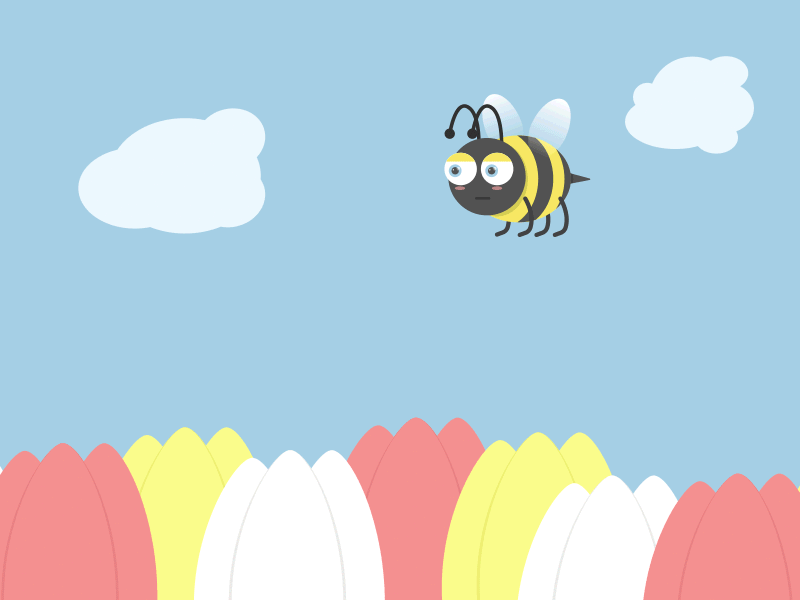 Earth Day Bee animation dribbble earth day flat design gif illustrator save the bees
