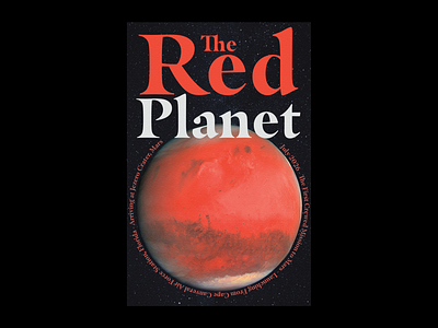 The Red Planet design graphic design illustrator mars poster print space typography