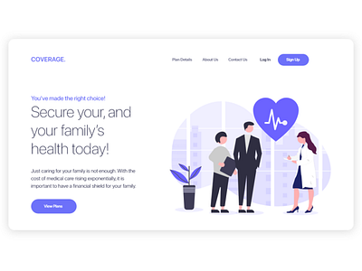 Daily UI 003 - Health Insurance Landing Page