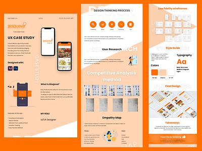 Food Delivery App - UX case Study adobe xd app casestudy design foodapp fooddelivery mobile photoshop ui ux uxcasestudy