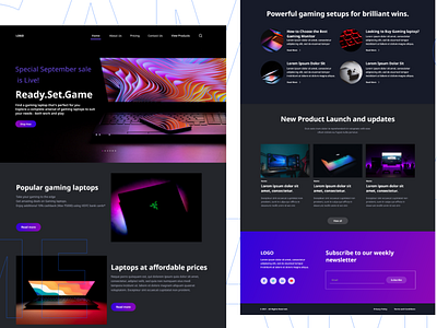 Laptop website UI Design