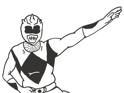 Dancing with the power black and white dance dancing hairy illustration power power ranger ranger