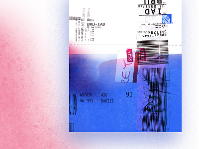 Baggage Tag Collage abstract baggage baggage tag collage experimentation monospace scan travel typography