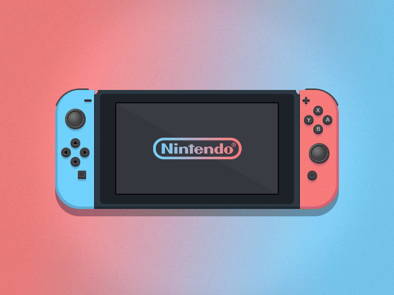 Nintendo Switch console gamepad gaming illustration joystick nintendo switch vector video game
