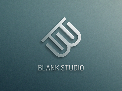 Blanc Studio Logotype blank studio letter b logo design logotype simple shapes