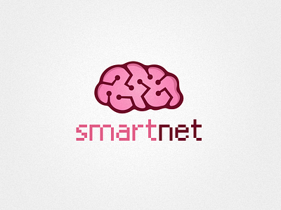SmartNet Logo brain contacts logo network pink smart smartnet