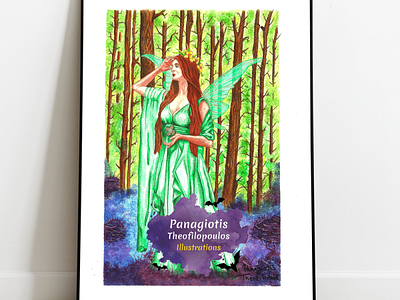 Forest Green Fairy: Original A4 Artwork