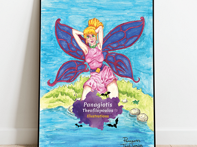 ButterFairy: Original A4 size Artwork