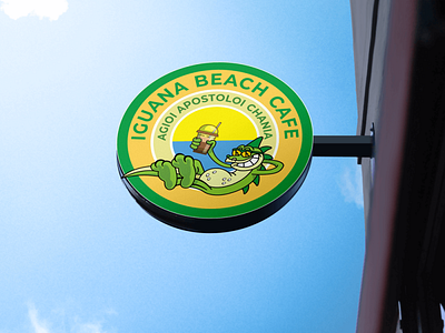 Iguana Beach Cafe Chania New Logo graphic design