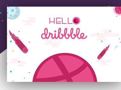 Hello Dribbble ~ My first shot debut dribbblers vector