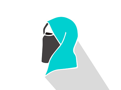Icon Design hijab icon illustration lineart logo niqab ui vector web