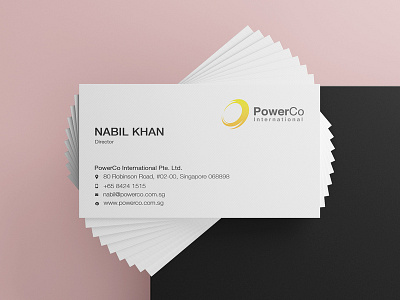 PowerCo Business Card branding business card