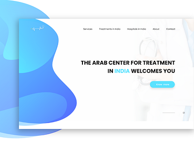 Medical Tourism Landing Page hero banner landing page design medical care ui ux website concept