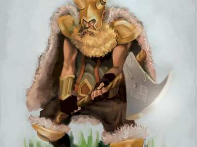 Viking with a axe illustration axe design digital design digitalpainting fantasy art graphic design illustration viking